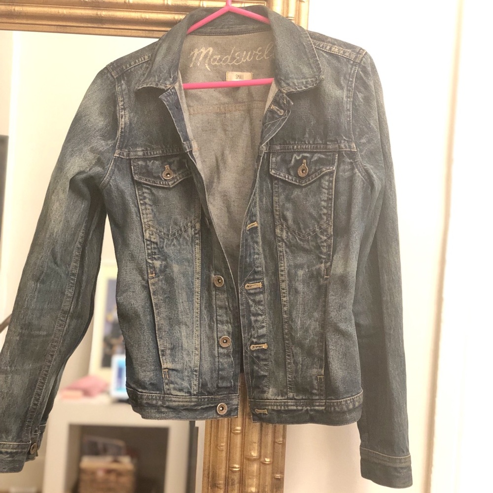 Pre-owned Madewell Jean Jacket distressed Size S